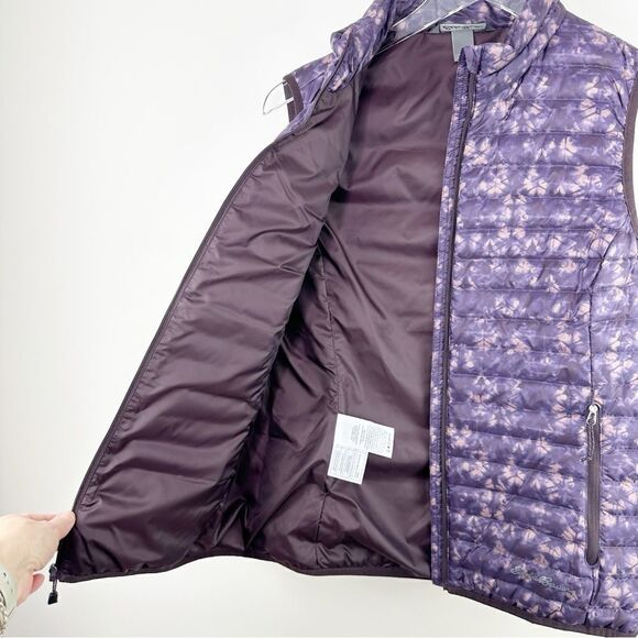 Eddie‎ Bauer Women’s EB700 Premium Down Front Zip Puffer Vest Purple Sz - Picture 10 of 16